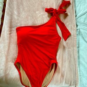 J. Crew One Shoulder 1 Piece Swimsuit